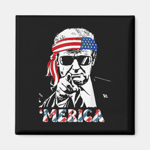 Merica Trump glücklich über den 4. Juli Trump - Am Magnet