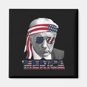 Merica Trump glücklich über den 4. Juli Trump - Am Magnet