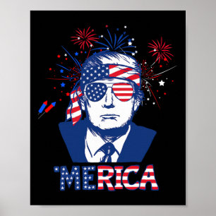 Merica Trump glücklich über den 4. Juli Trump - Am Poster
