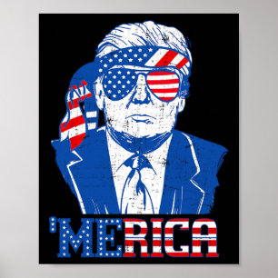 Merica Trump glücklich über den 4. Juli Trump - Am Poster