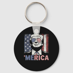 Merica Trump glücklich über den 4. Juli Trump - Am Schlüsselanhänger
