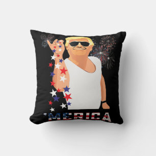 Merica Trump Outfits Don Betrunken Donald Betrunke Kissen