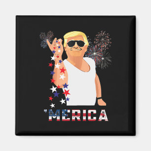 Merica Trump Outfits Merica USA American Flag Pats Magnet