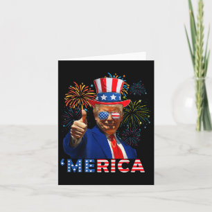 Merica Trump Sungles 4. Juli Funny Beer Drinki Karte