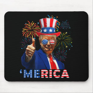 Merica Trump Sungles 4. Juli Funny Beer Drinki Mousepad
