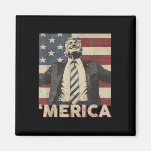 Merica Trump USA Flag 4. Juli Patriot Magnet