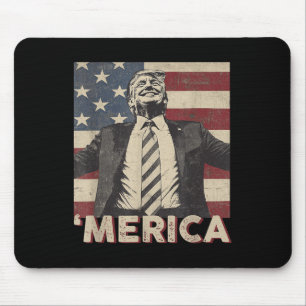 Merica Trump USA Flag 4. Juli Patriot Mousepad