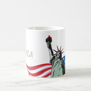 "Merica und Freiheitsstatue Kaffeetasse