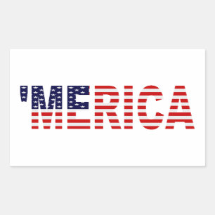 "MERICA US Flag Stickers