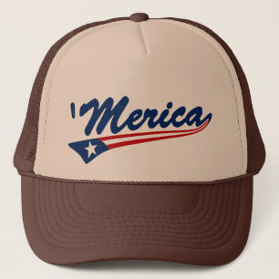 'Merica US Flaggeswoosh-Fernlastfahrer-Hut Truckerkappe