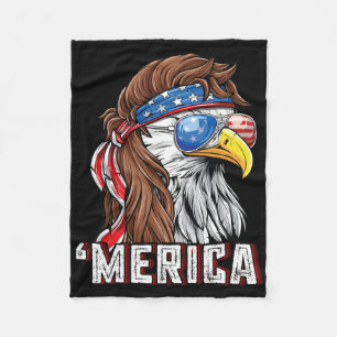 Merica USA American Flag Patriotic 4. Juli Bal Fleecedecke