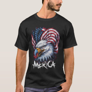 Merica USA American Flag Patriotic 4. Juli Bal T-Shirt
