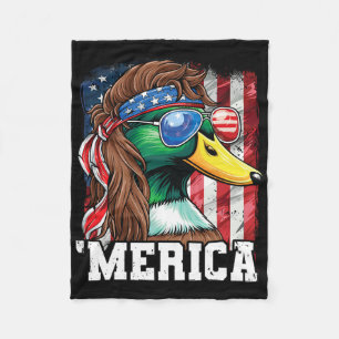 Merica Usa Amerikanische Flagge Patriotisch 4. Jul Fleecedecke