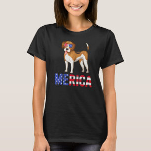 Merica Usa Flag Beagle Hunde Sonnenbrille Patrioti T-Shirt