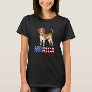 Merica Usa Flag Beagle Hunde Sonnenbrille Patrioti T-Shirt