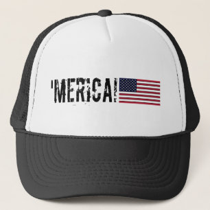 'Merica USA Flaggen-Hut Truckerkappe
