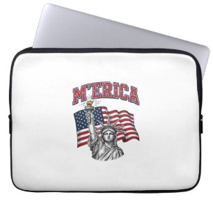 MERICA Vintage Liberty Patriotisch Laptopschutzhülle