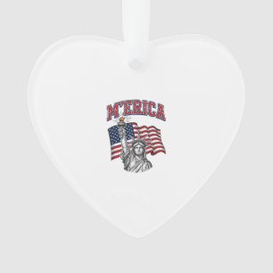 MERICA Vintage Liberty Patriotisch Ornament