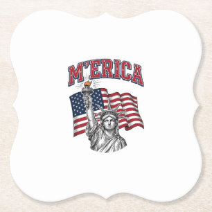 MERICA Vintage Liberty Patriotisch Untersetzer