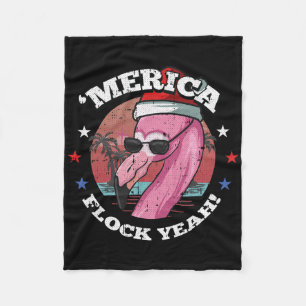 Merica Weihnachten im Juli Cool Flamingo Sommer Tr Fleecedecke