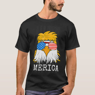 Merica Weißkopfseeadler 4. Juli Mullet Amerikanisc T-Shirt