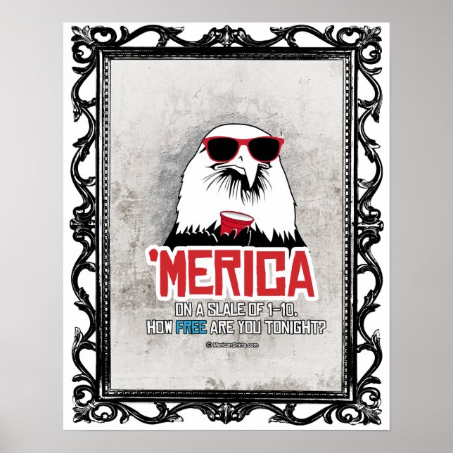 Merica - Wie frei sind Sie heute Abend? Poster (Vorne)