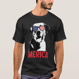 Merica Yellow Labrador American Flag Sonnenbrille  T-Shirt