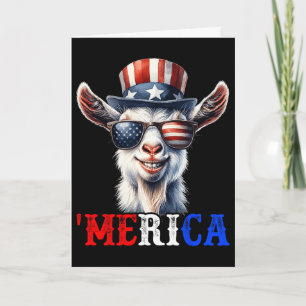 Merica-Ziege Patriotisch 4. Juli Lustig Kinder Män Karte