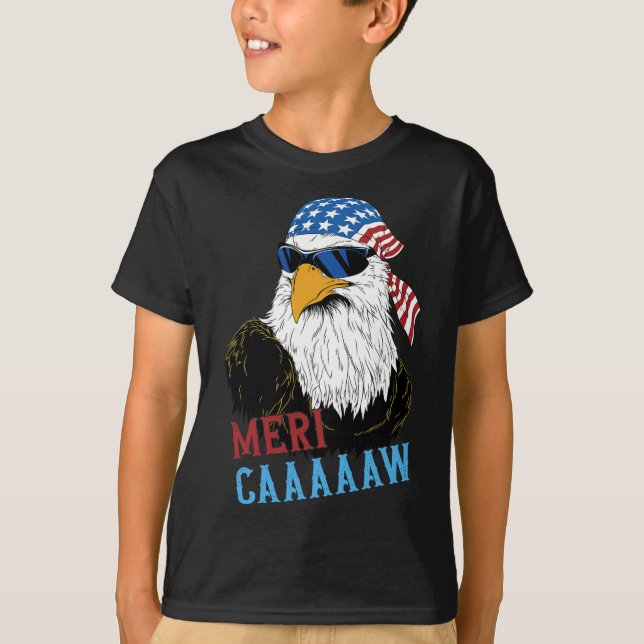 Mericaaaaw Adle Mullet 4. Juli USA T-Shirt (Vorderseite)