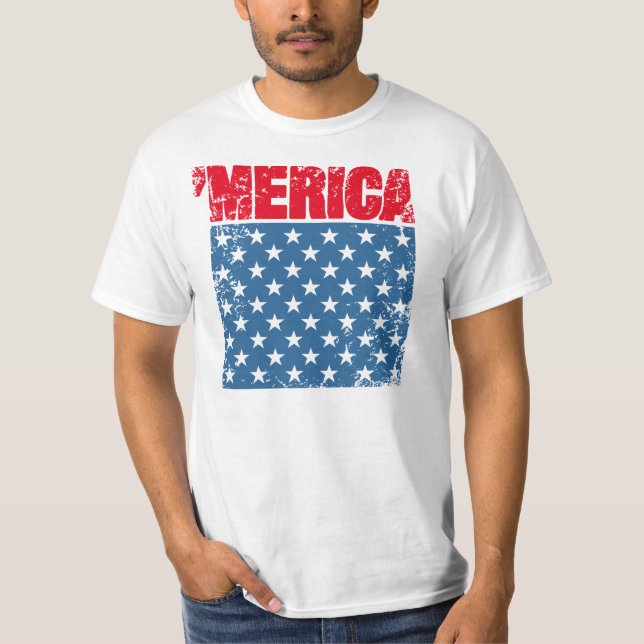 ' Merican Flagge T-Shirt (Vorderseite)