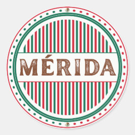 Merida City Pride Emblem – Mexican Identity Runder Aufkleber