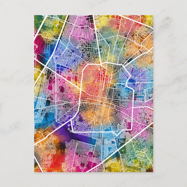 Merida Mexico City Map Postkarte (Vorderseite)