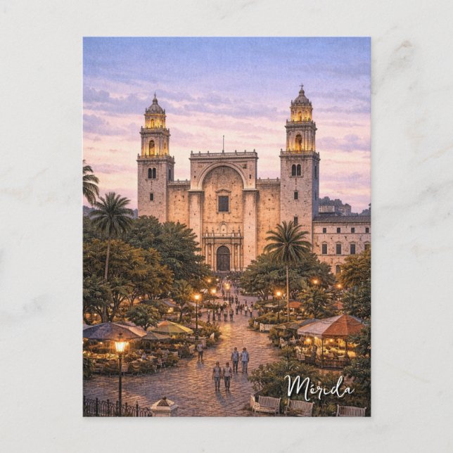 Merida Mexico Reise Postkarte (Vorderseite)