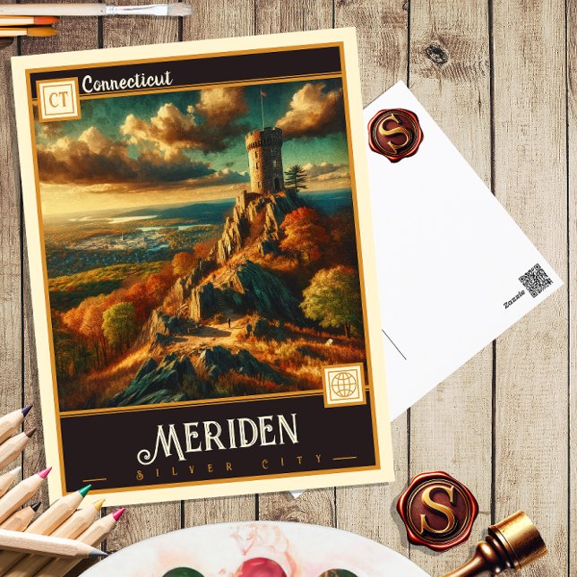 Meriden, Connecticut | Vintage Postkarte (Von Creator hochgeladen)