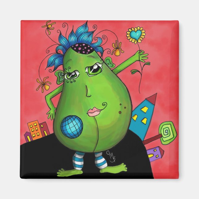 Meridian Avocado Magnet (Vorne)