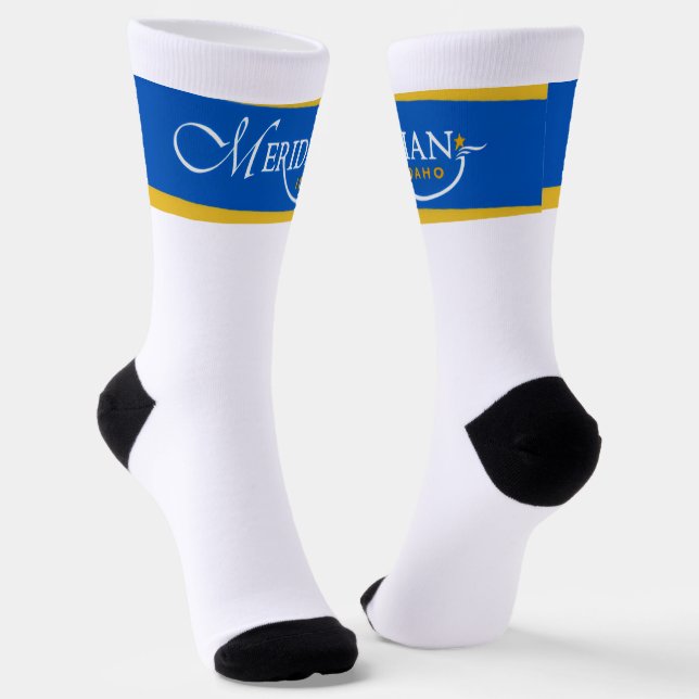 Meridian (Idaho) Stadtflagge Socken (Gewinkelt)