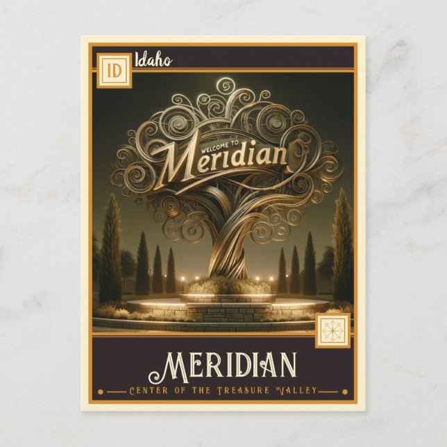 Meridian, Idaho | VINTAG Postkarte (Vorderseite)
