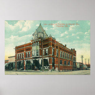 Meridian und Stewart-Straßen-Schnitt-Ansicht Poster