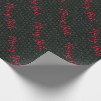 Merines Weihnachten Schwarzes Wrapping Paper Geschenkpapier