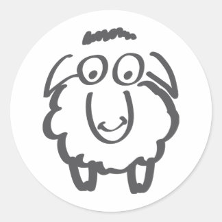 Merino-Schafe Runder Aufkleber