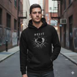 Merit Skull Heart Grunge Graphic Hoodie