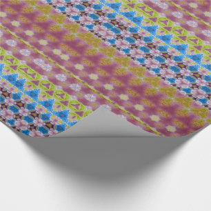 Meriwear Floral Haze Chic Strip Romantische Geschenkpapier