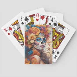 Merizing Women in Sugar Skull Make Spielkarten