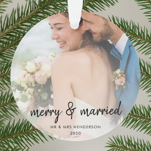Merk und Verheiratet   Newleweds Erste Weihnachten Ornament