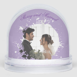 Merk und verheiratet schneekugeln