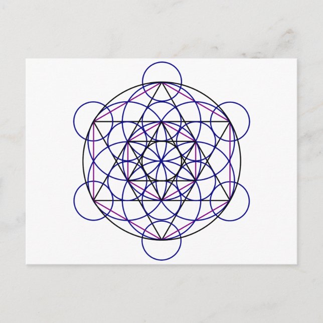 Merkaba-Energiefeld aus unseren 7 Tschakras Postkarte (Vorderseite)