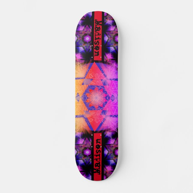 Merkabah Mandala Pattern Skateboard (Vorderseite)