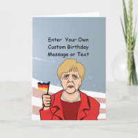 Merkel mit deutscher Flagge - -