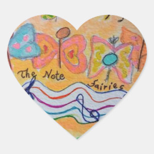 merken Sie Feen Herz-Aufkleber