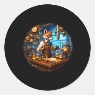 Merkenary Steam Punk Fox Scientist Sticker